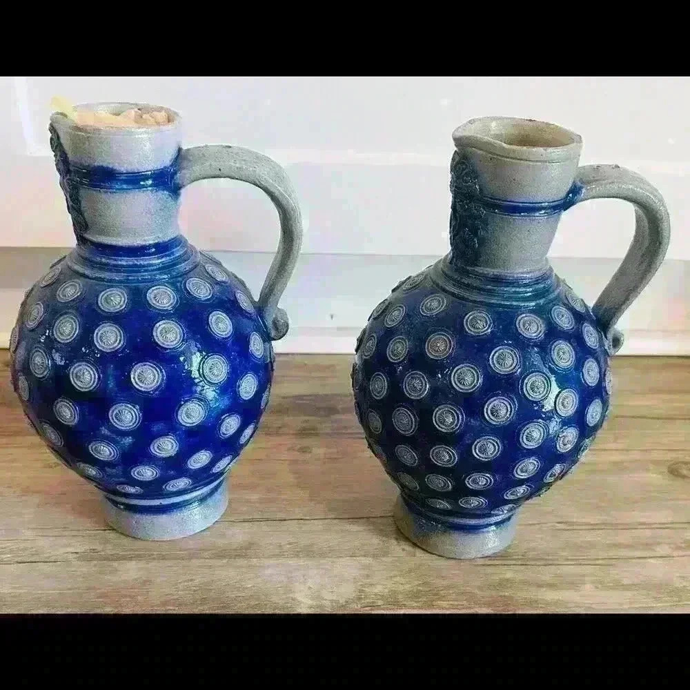 Rare German Westerwald Glaze Stoneware Enghalskanne Jug 17th Century - Picture 4 of 5